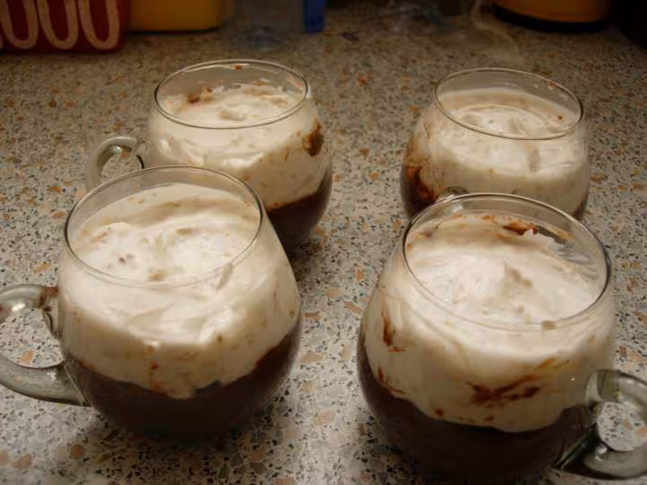 Verrines mousse choco et coco