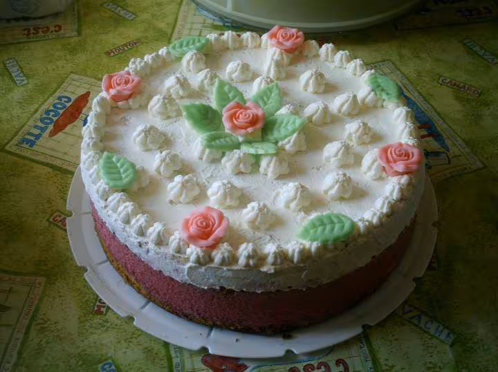 Bavarois framboises pour la communion
