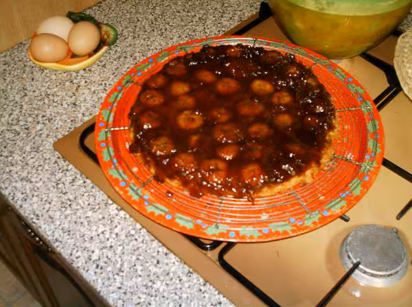Gateau aux bananes caramelisees au rhum