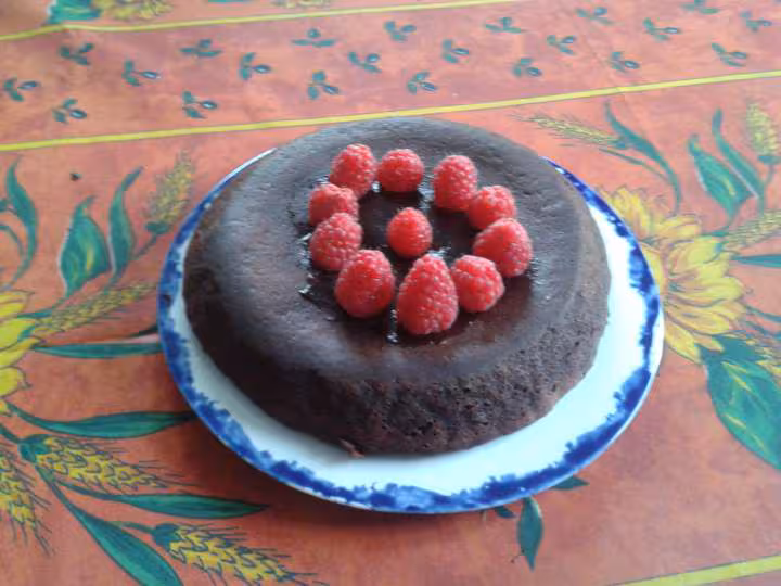 Fondant aux framboises