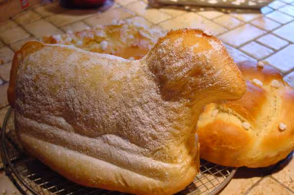Agneau et brioches