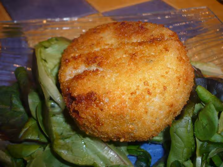Arancini fromage de chevre mozzarella jambon et ciboulette