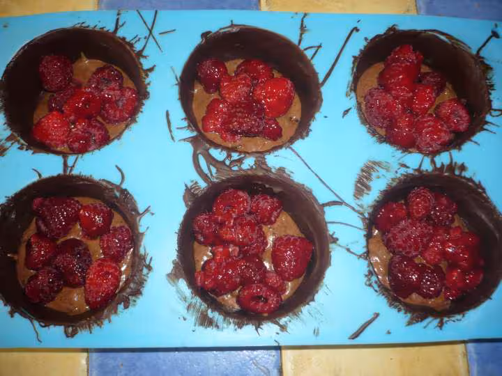 Craquant a la mousse au chocolat framboises et speculoos