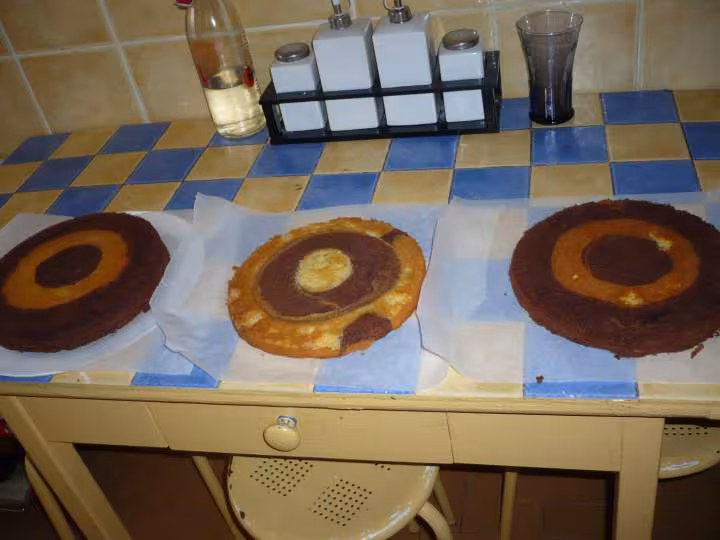Gateau damier au chocolat