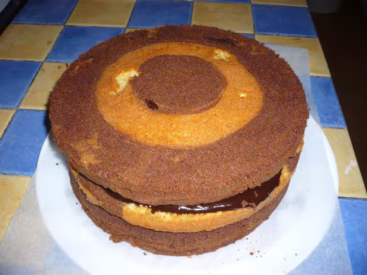 Gateau damier au chocolat