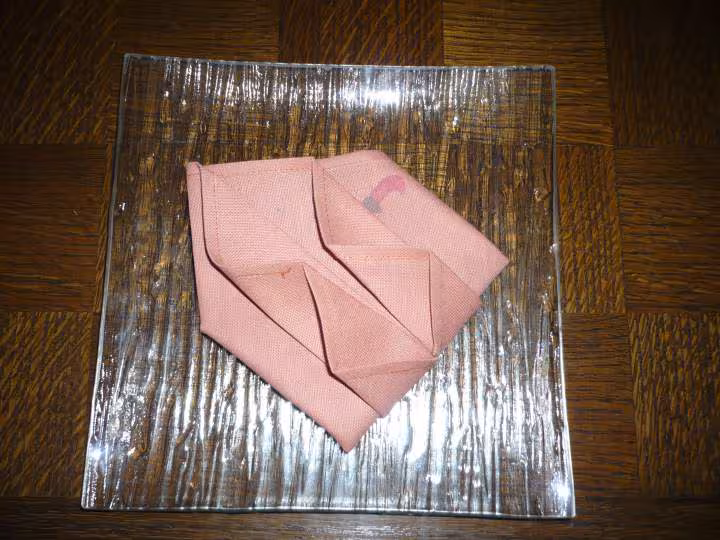 Pliage de serviette le jabot