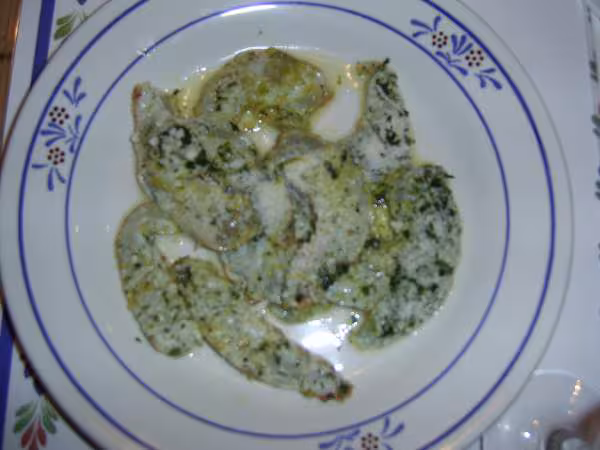 Carpaccio de gambas au parmesan