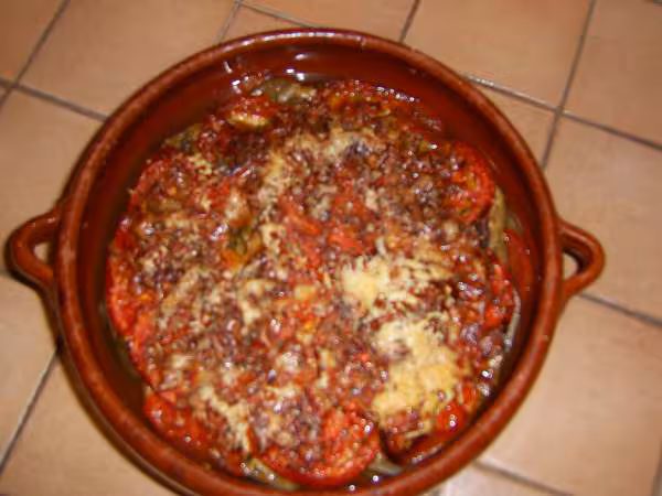 Gratin de tomates et aubergines