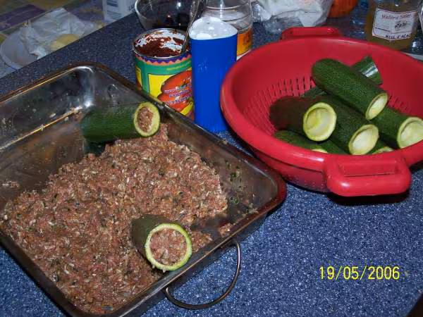 Courgettes farcies la preparation