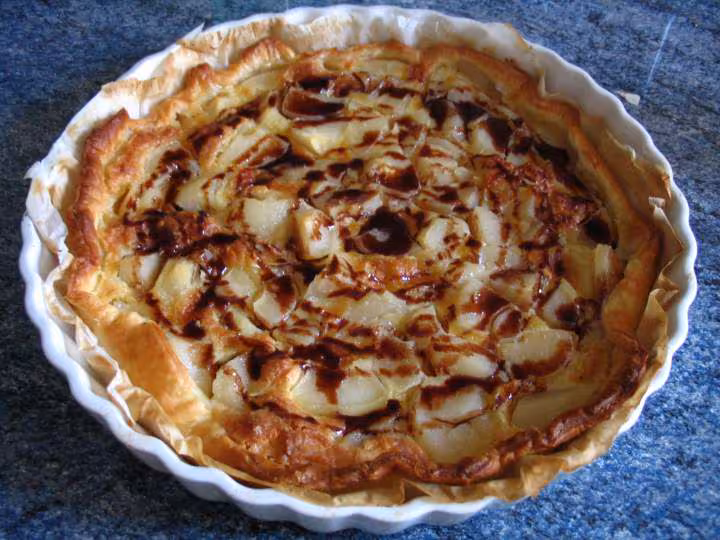 Tarte aux poires et amandes