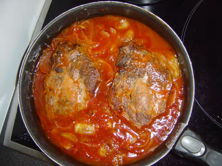 Cote de porc sauce piquante