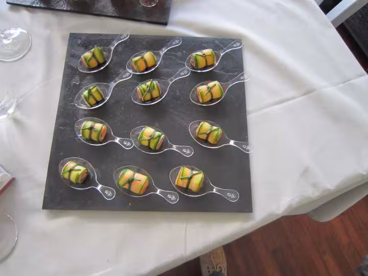 Roule de courgette et saumon