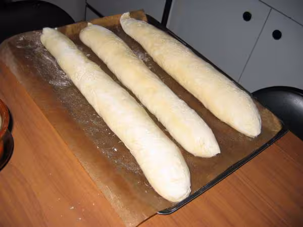 Baguettes avec levain liquide a la sortie du frigo