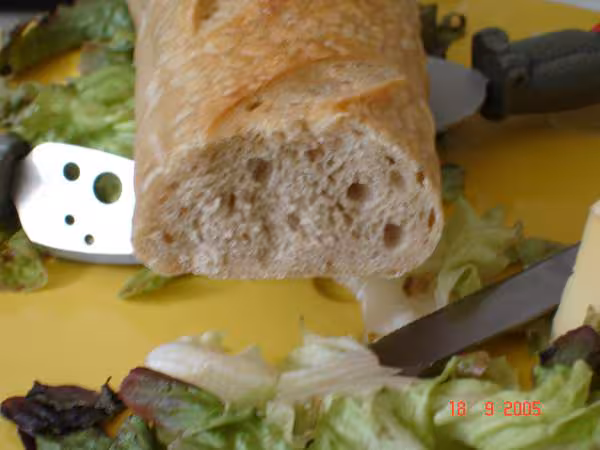 Demie baguettes vue mie apres cuisson
