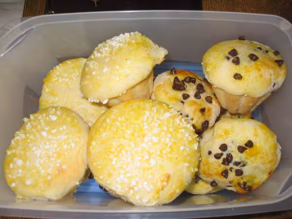 Briochettes sucre et pepites de choco