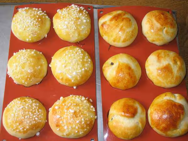 Mes briochettes a la sortie du four