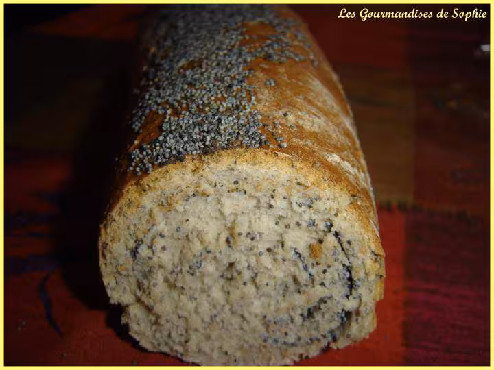 Baguette roulee au pavot mie