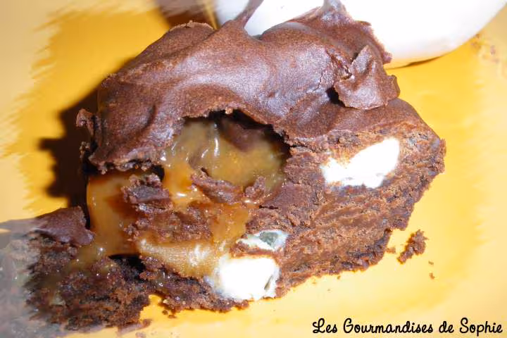 Brownies aux pepites de caramel et chocolat blanc