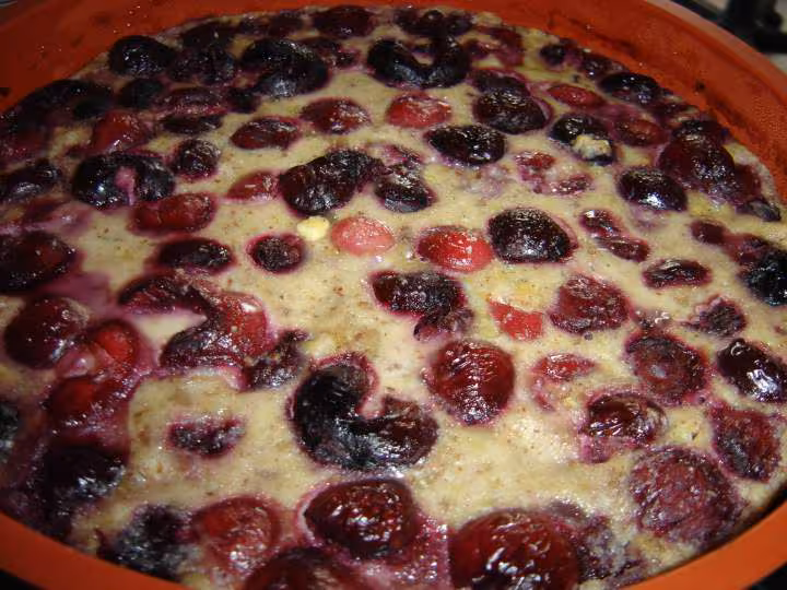 Clafoutis aux cerises amandes et vanille