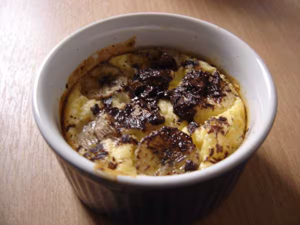 Clafoutis banane coco chocolat
