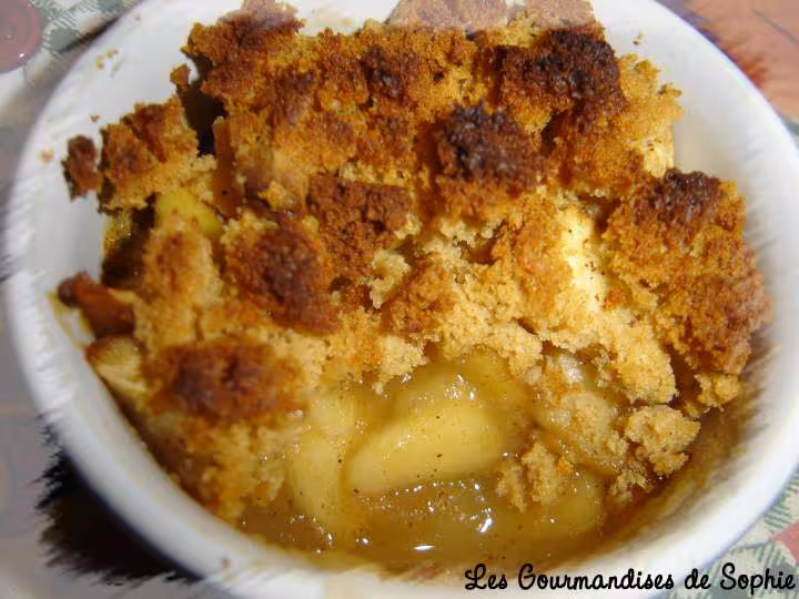 Crumble pommes compote pain d epices