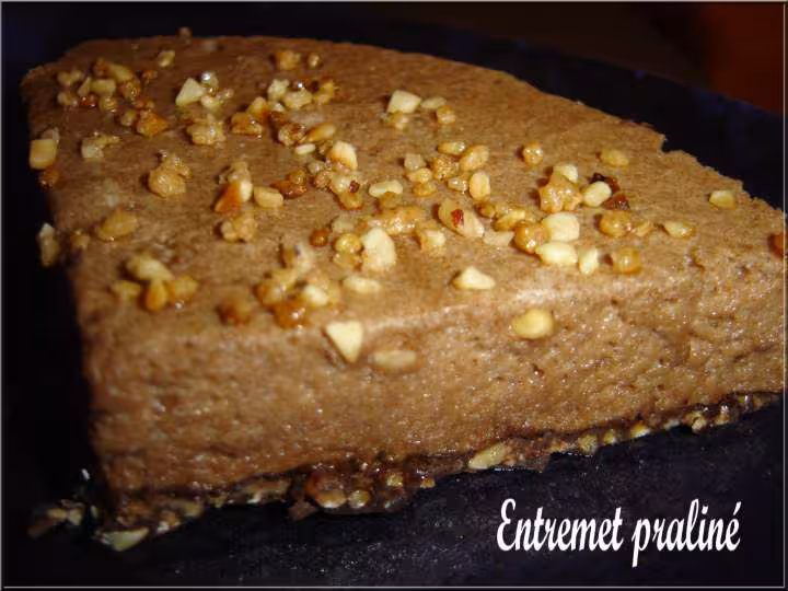 Entremet praline en coupe