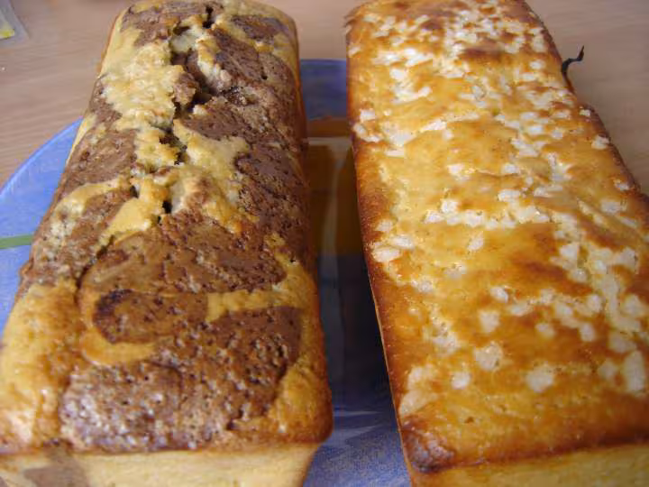 Gateau marbre et quatre quart