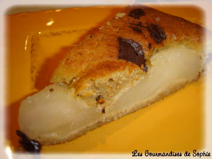 Gateau poires amandes chocolat