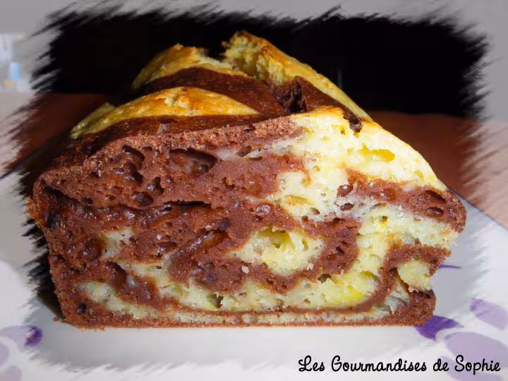 Marbre au chocolat blanc et au chocolat noir