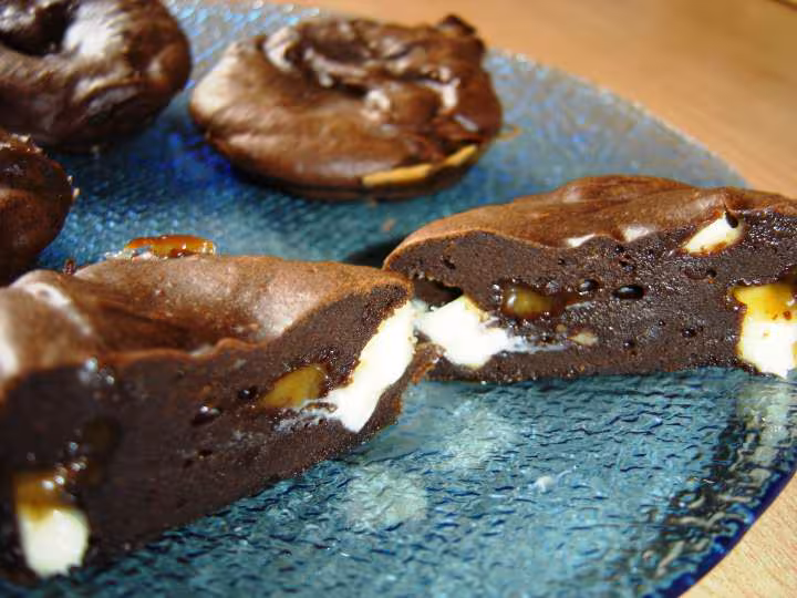 Mini brownies au chocolat et caramel au beurre sale