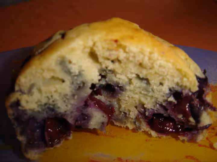 Muffin a la myrtille interieur