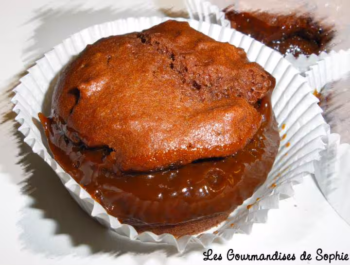 Muffins au chocolat et au caramel