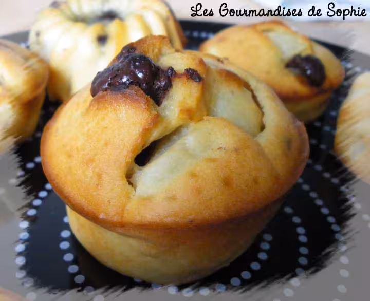 Muffins poire chocolat