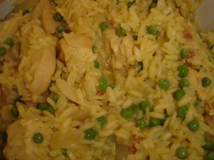 Risotto poulet safran