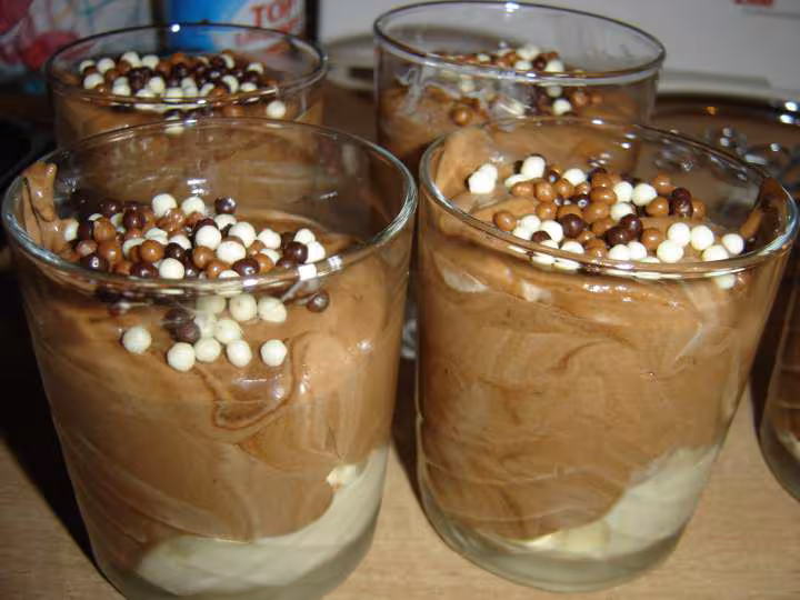 Soupe au chocolat glace vanille