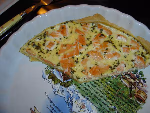 Tarte aux deux saumons