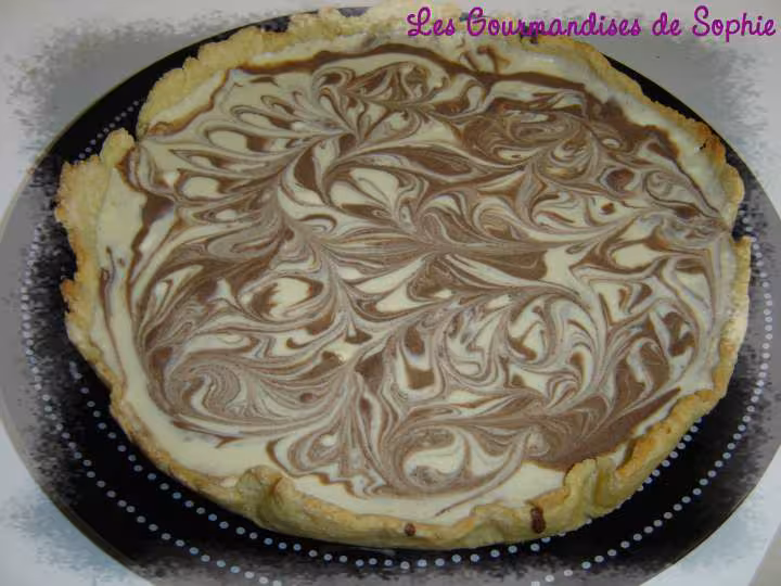 Tarte marbree aux 2 chocolats