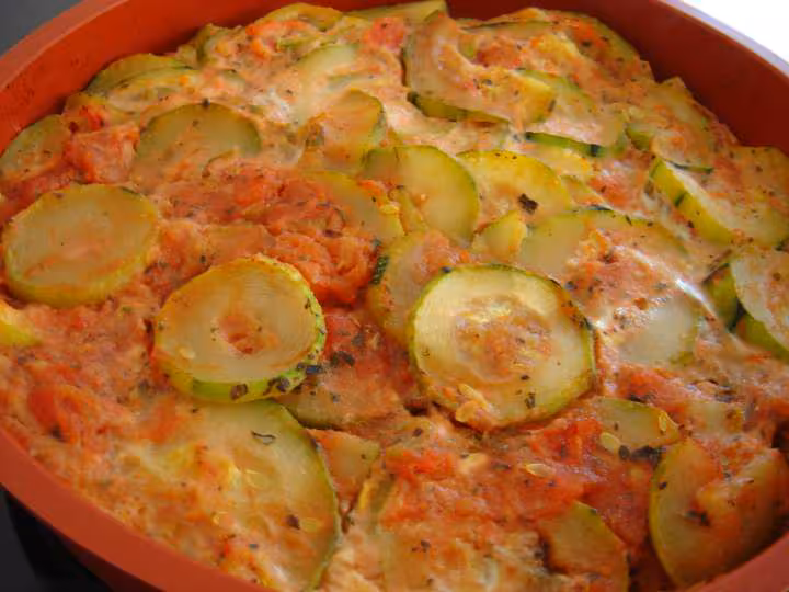 Terrine de courgettes et tomates au basilic