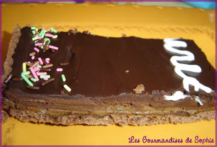 Une part de tarte chocolat cafe