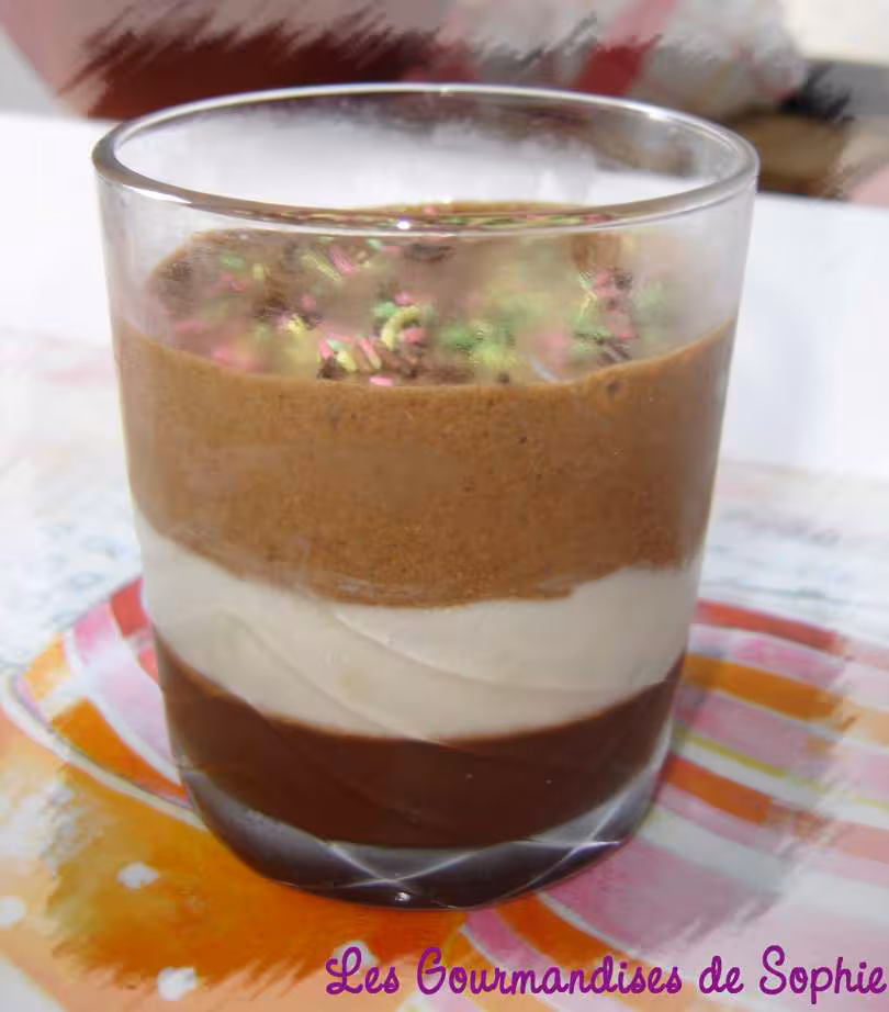Verrine aux 3 chocolats