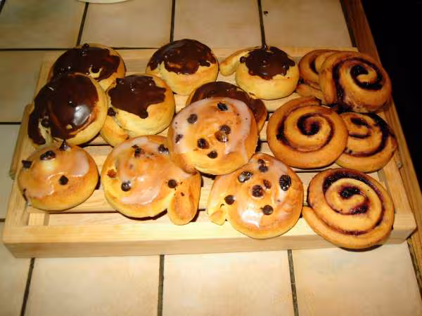 Pains aux raisins chocolat myrtilles