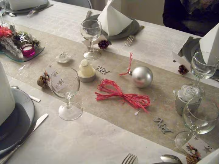 Deco de table reveillon de noel