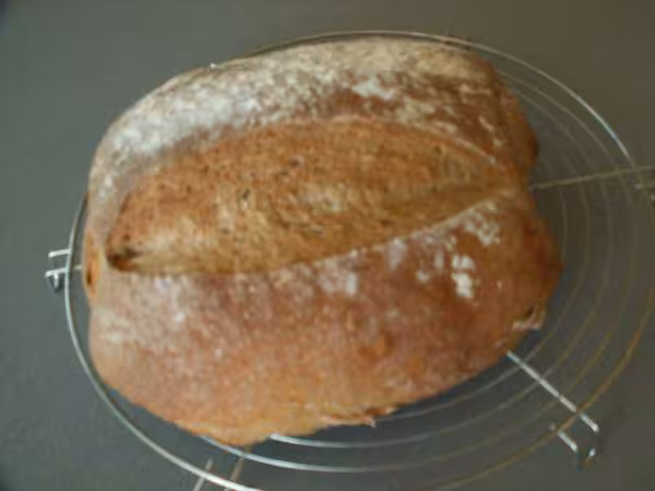 Pain au levain liquide seigle et f complete