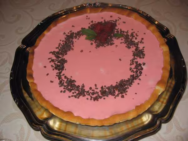 Tarte a la mousse de framboises