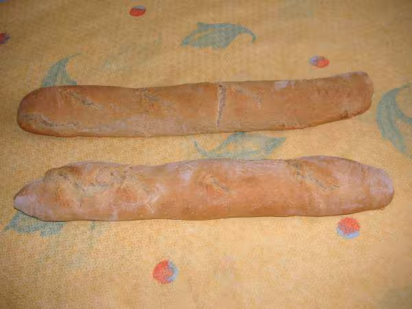 Baguettes sur autolyse de polange