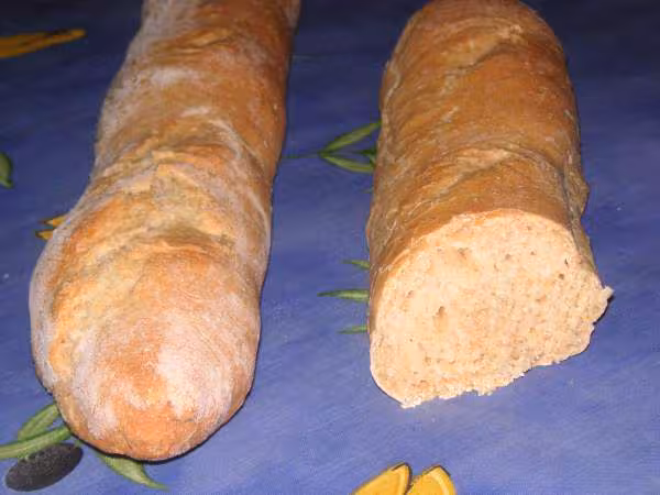 Baguettes sur autolyse de polange
