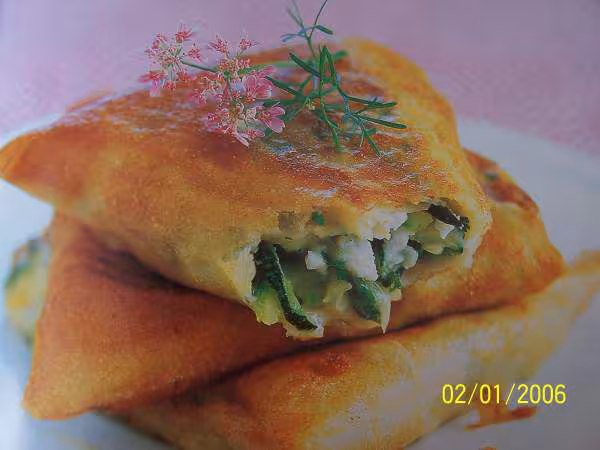 Bricks courgettes feta