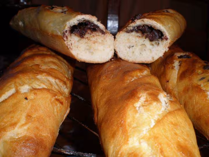 Baguette vienoisse avec pepites de chocolat