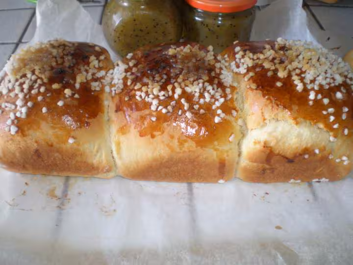 Brioche avec sucre perle de mamyli