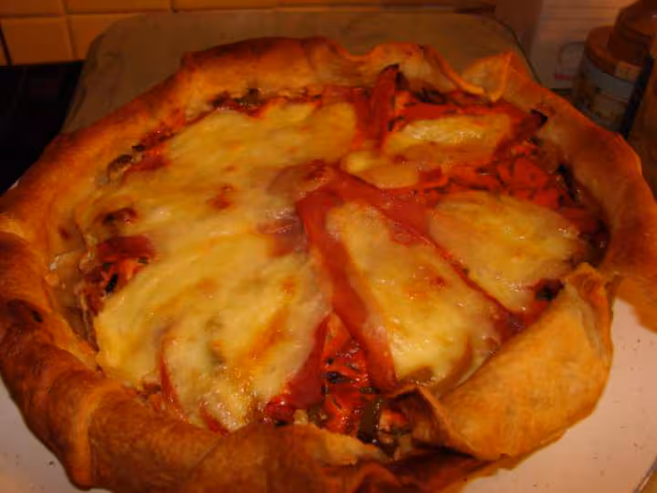 Tarte tricolore aux poivrons